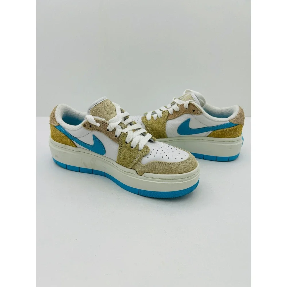 Nike Air Jordan 1 Elevate Low SE Women Sz 6.5‎ Blue Gold FD1028-100
